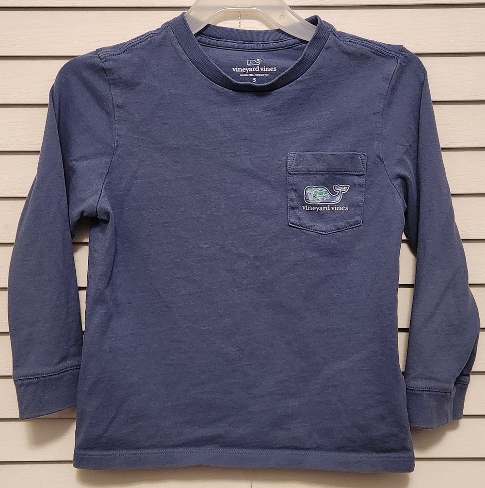 Vineyard Vines Kids Blue Long Sleeve Shirt Size 5